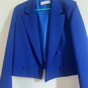 Primark Women's Royal Blue Double-Breasted Blazer